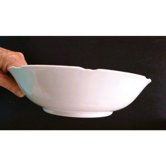 Vintage/Antique Leuchtenburg Germany Floral Ceramic Serving Bowl Scalloped Edge - Picture 4 of 8